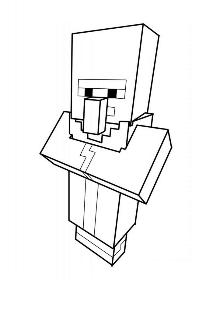 Coloring page settler Minecraft